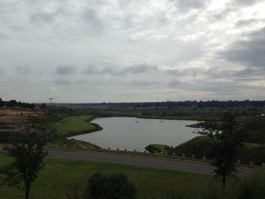 View of the 12th hole at Ebotse Golf Links, plus the driving range