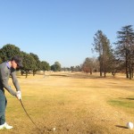 Mike Moolman with a booming drive at Benoni Lake